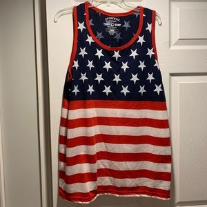 NWT Pacific Surf by Exist American Flag Tank Top